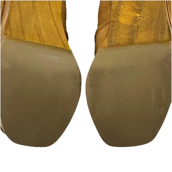 Matisse Platform Suede Boots Wood Soles Size 8 M "Joue" Exc - Picture 13 of 15